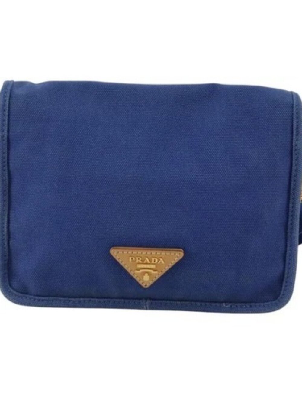 PRADA Shoulder Bag Canvas Blue Auth 111326 - Picture 2 of 16